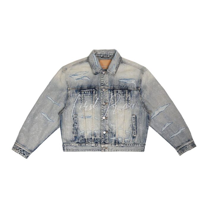 Denim Jacket First Row 'Allover Rhine Stone'