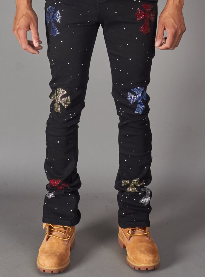 Pantalon NME 'Glisten Chrome Cross'