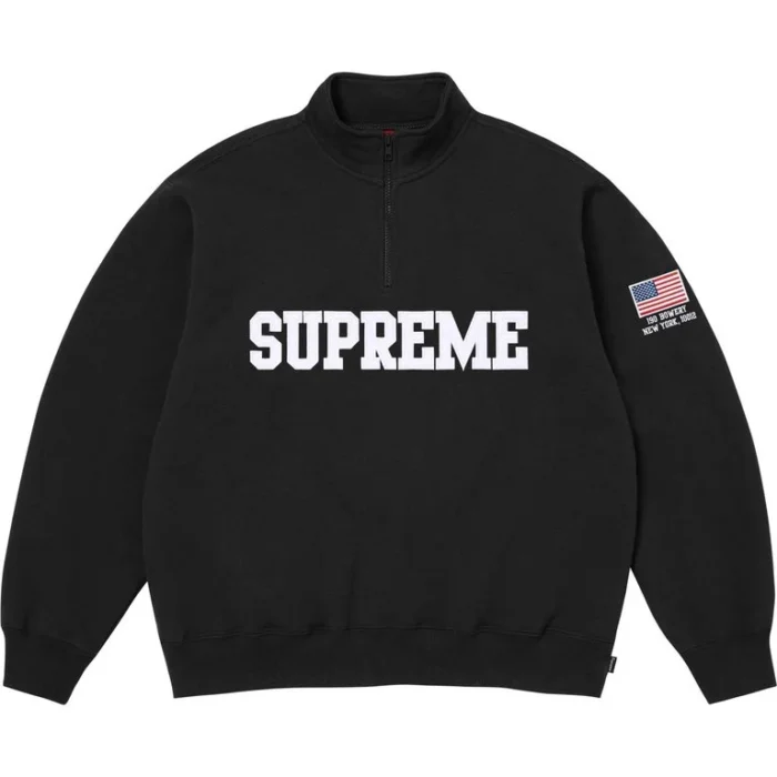 Poleron Supreme 'Flag Half Zip Pullover'
