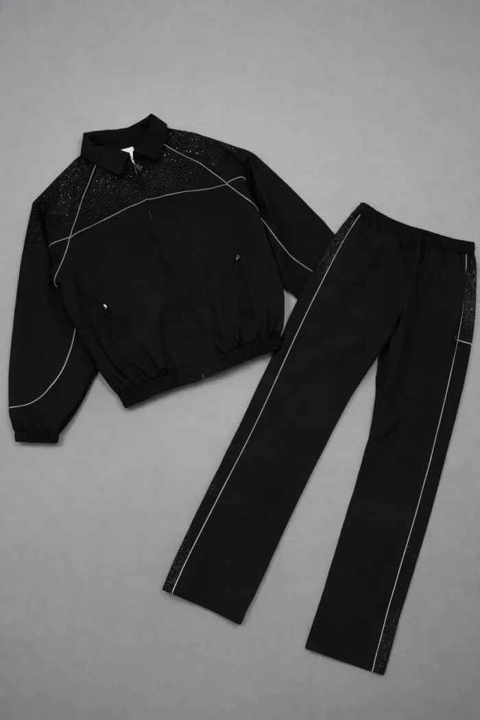 Set R3bel 'Trak Suit Rhinestone Beam Nylon'