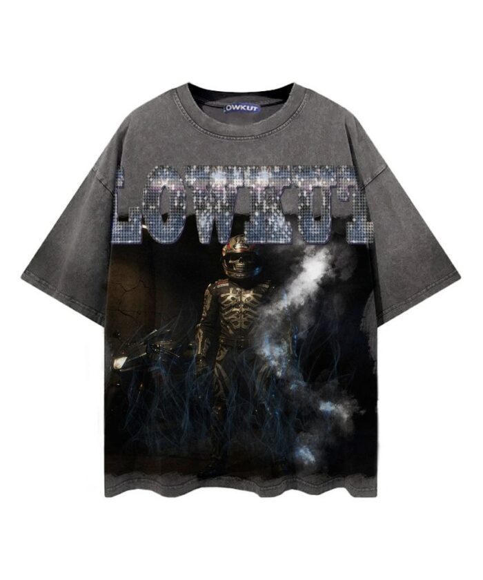 Polera Lowkut 'Biker Crystal'