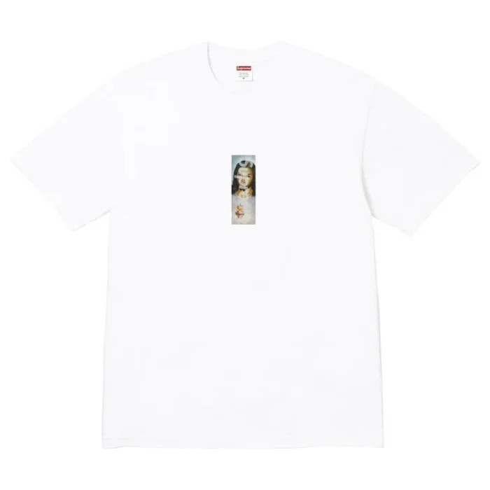 Polera Supreme 'Prayer Card Box Logo' White